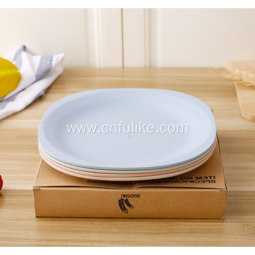 Square Wheat Straw Plastic Plates for Home